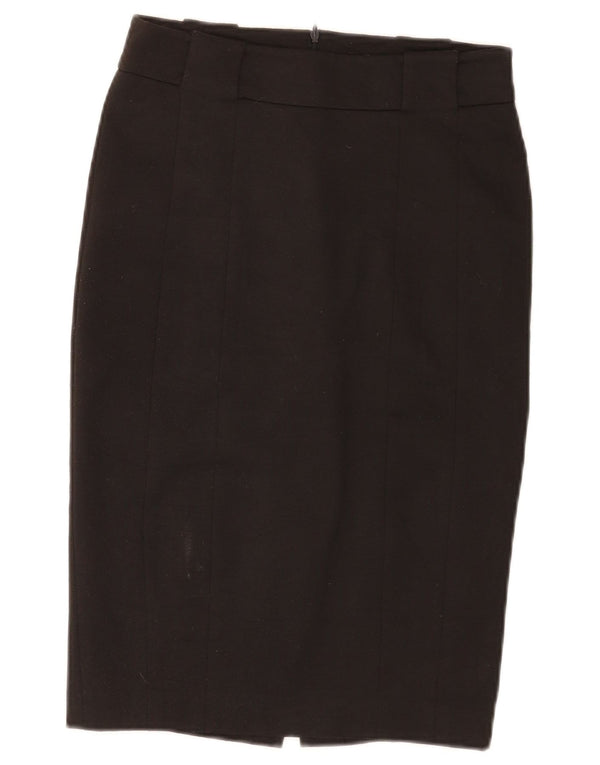 Falda Lápiz Zara Mujer Small W26 Poliéster Negro