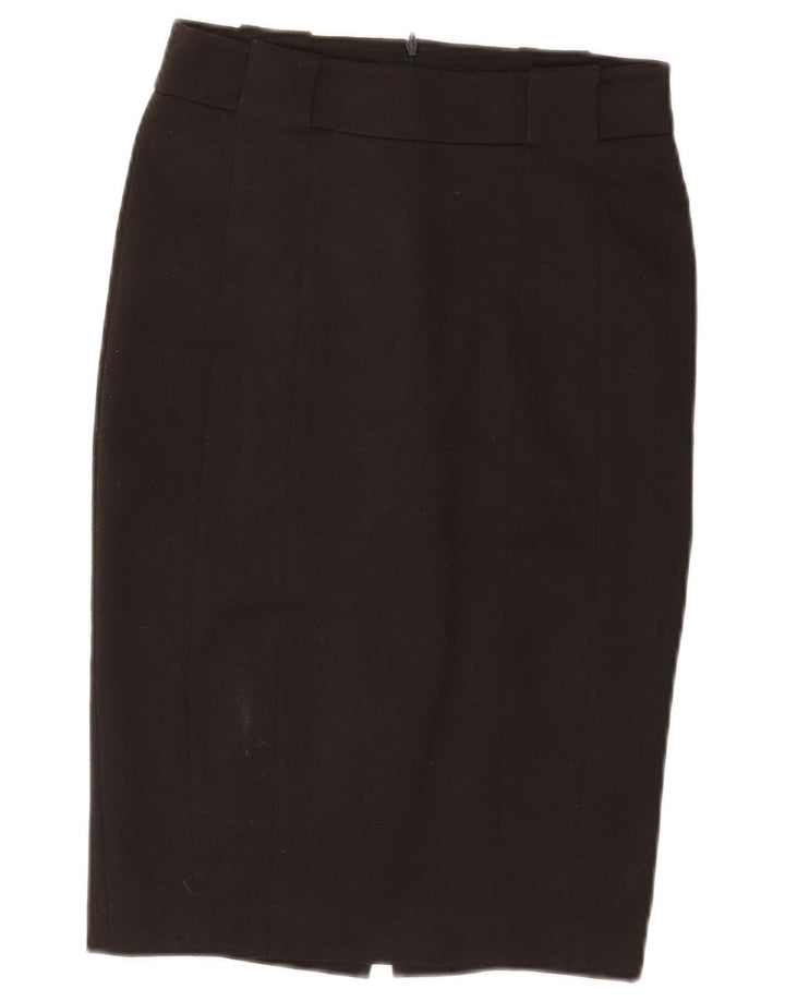 Falda Lápiz Zara Mujer Small W26 Poliéster Negro
