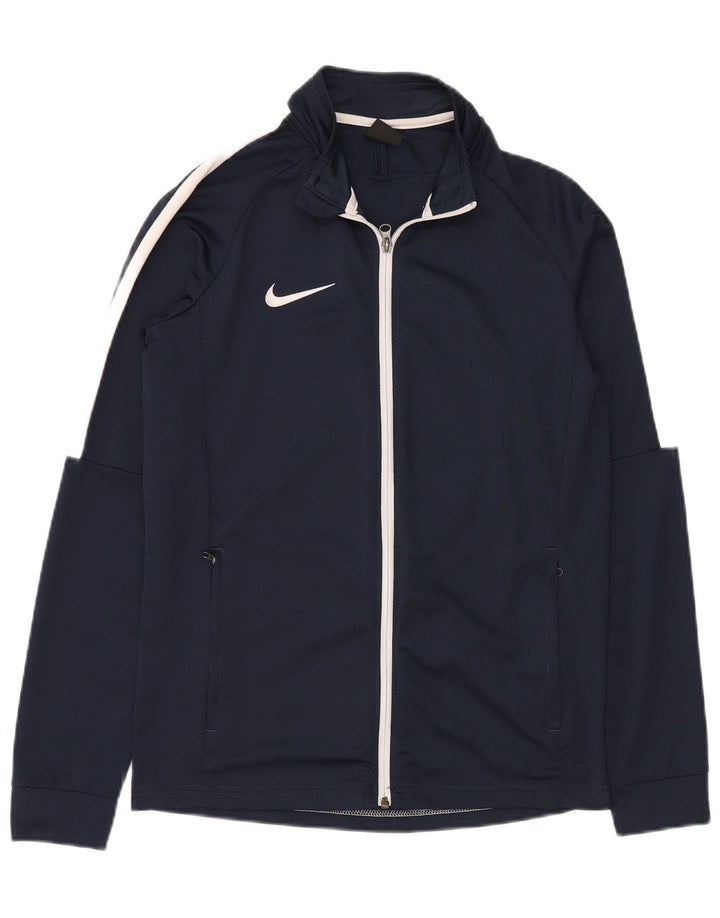 Nike Hombre Dri Fit Chándal Top Chaqueta Mediana Azul Marino Poliéster