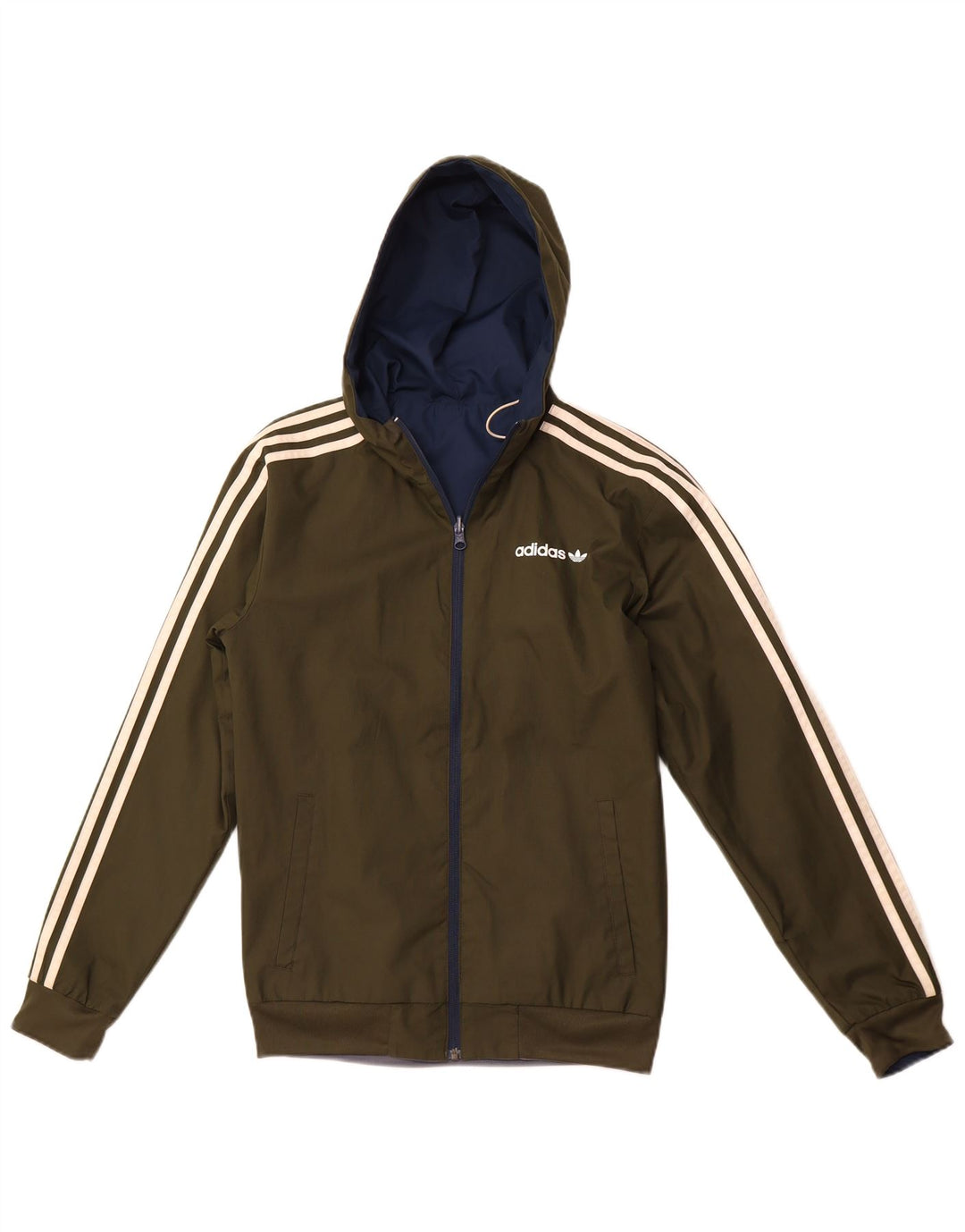 ADIDAS Chaqueta superior de chándal reversible con capucha para hombre XS Poliéster caqui