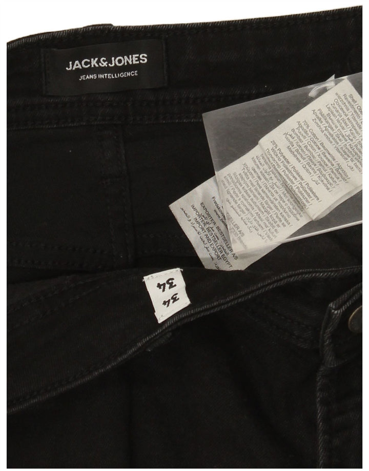 Jack & Jones Vaqueros rectos para hombre W34 L34 Algodón negro