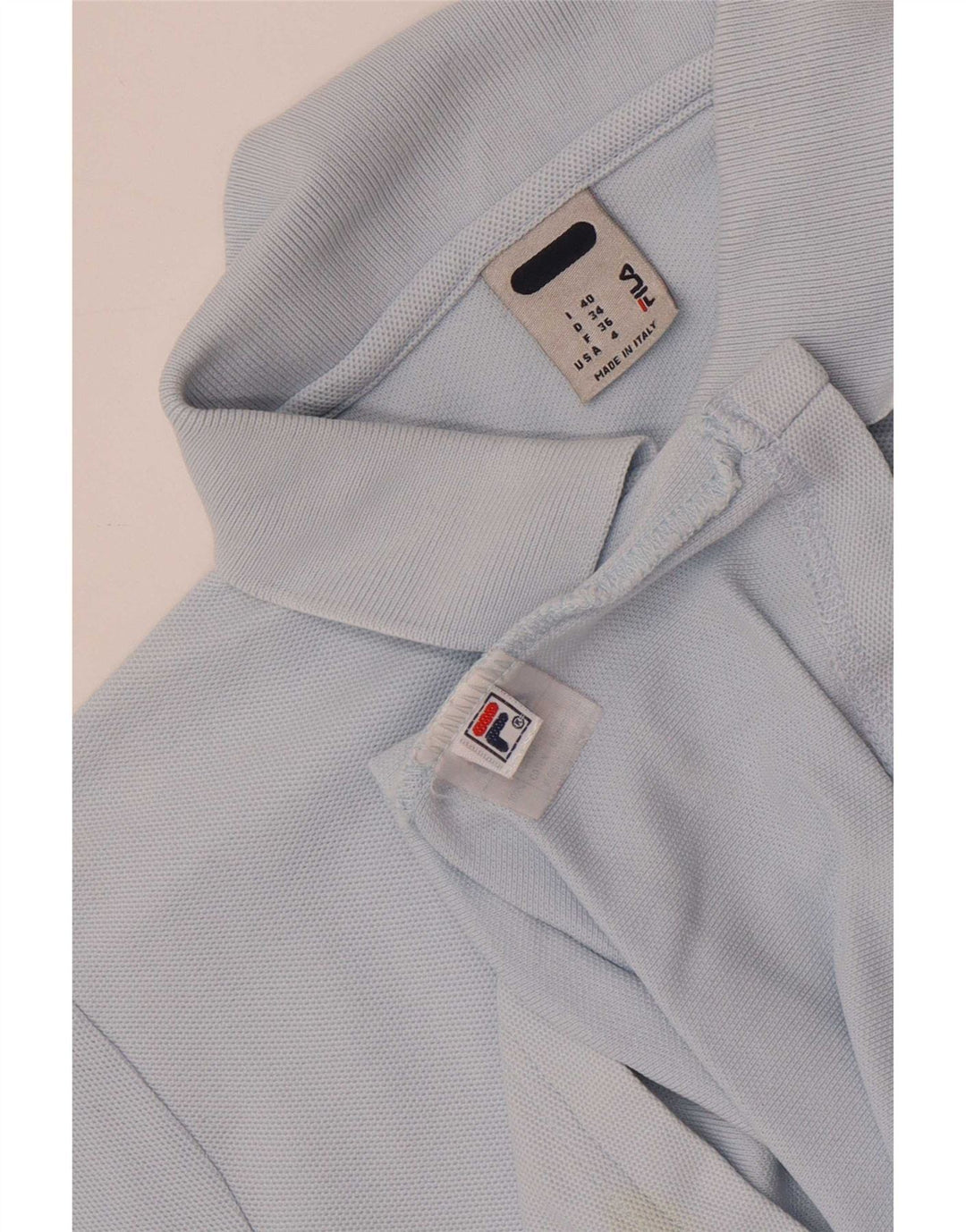 Polo corto Fila para mujer IT 40 Small Blue Cotton