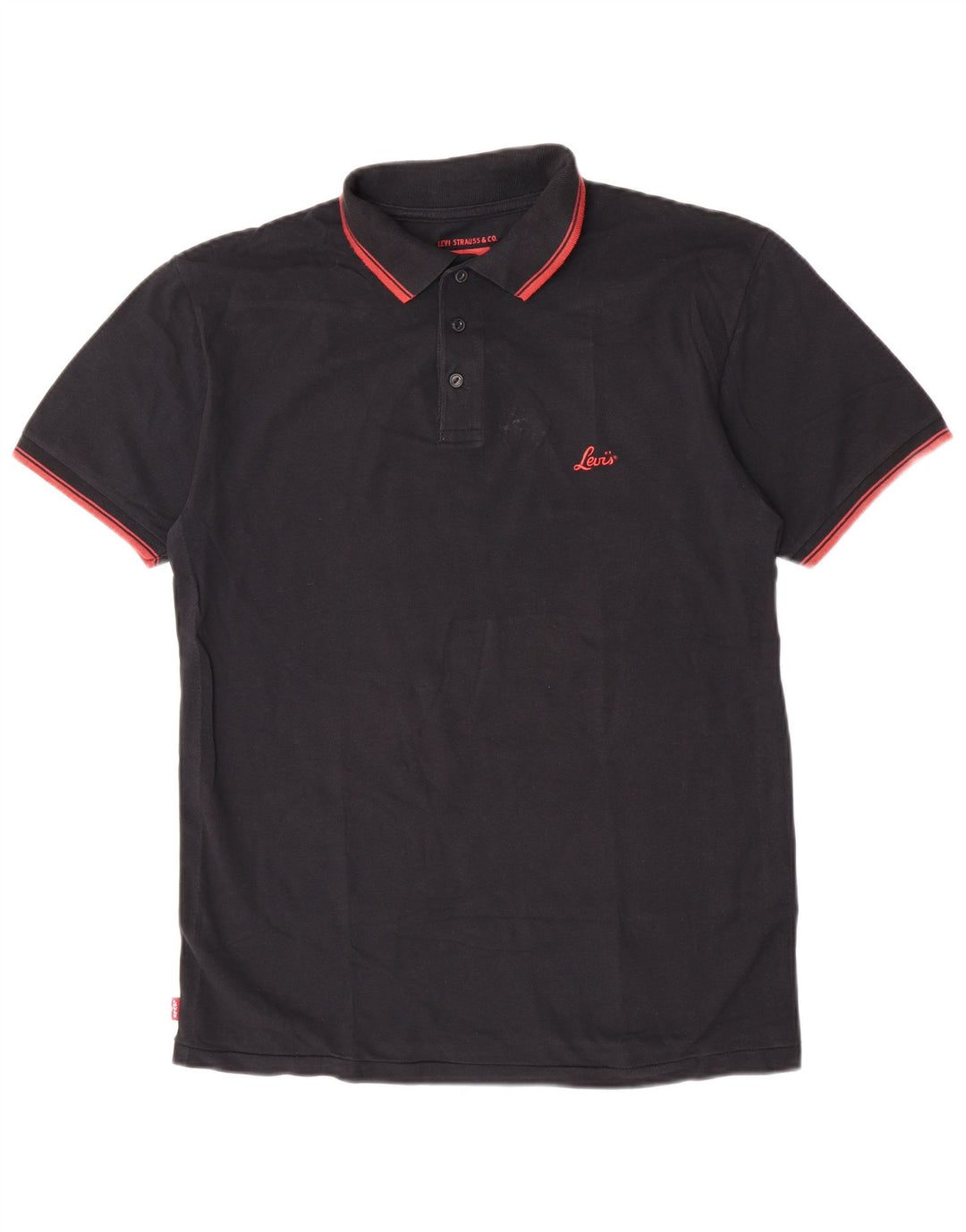 Levi's Polo para hombre 2XL Algodón negro