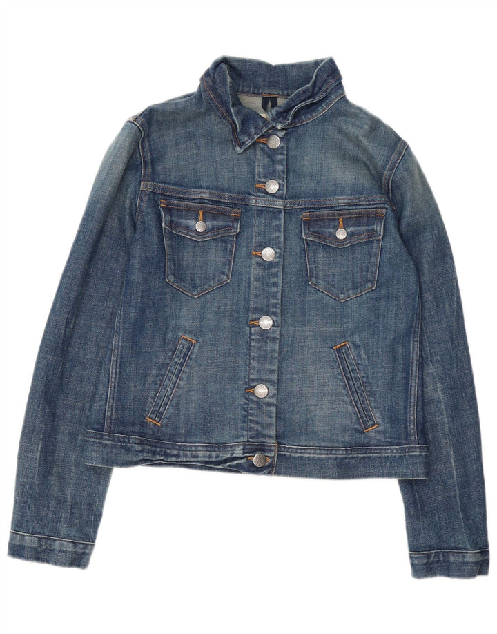 J. CREW Chaqueta vaquera corta para mujer UK 10 Small Blue Cotton