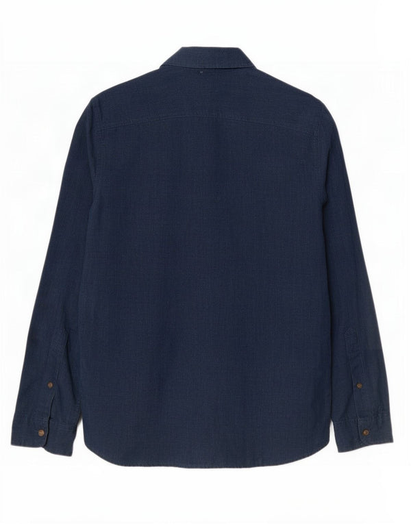 Camisa Hollister Hombre Pequeña Algodón Azul Marino
