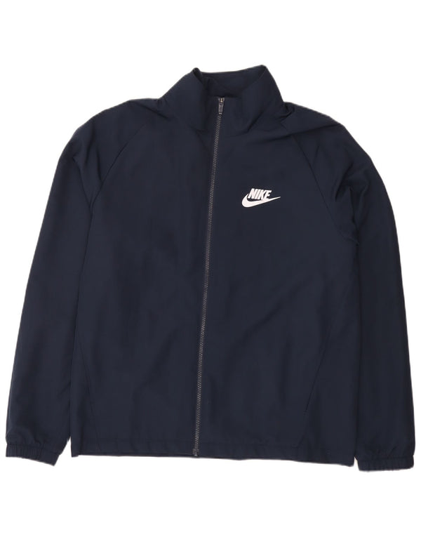 Nike Mens Chándal Top Chaqueta Grande Azul Marino Poliéster Deportes