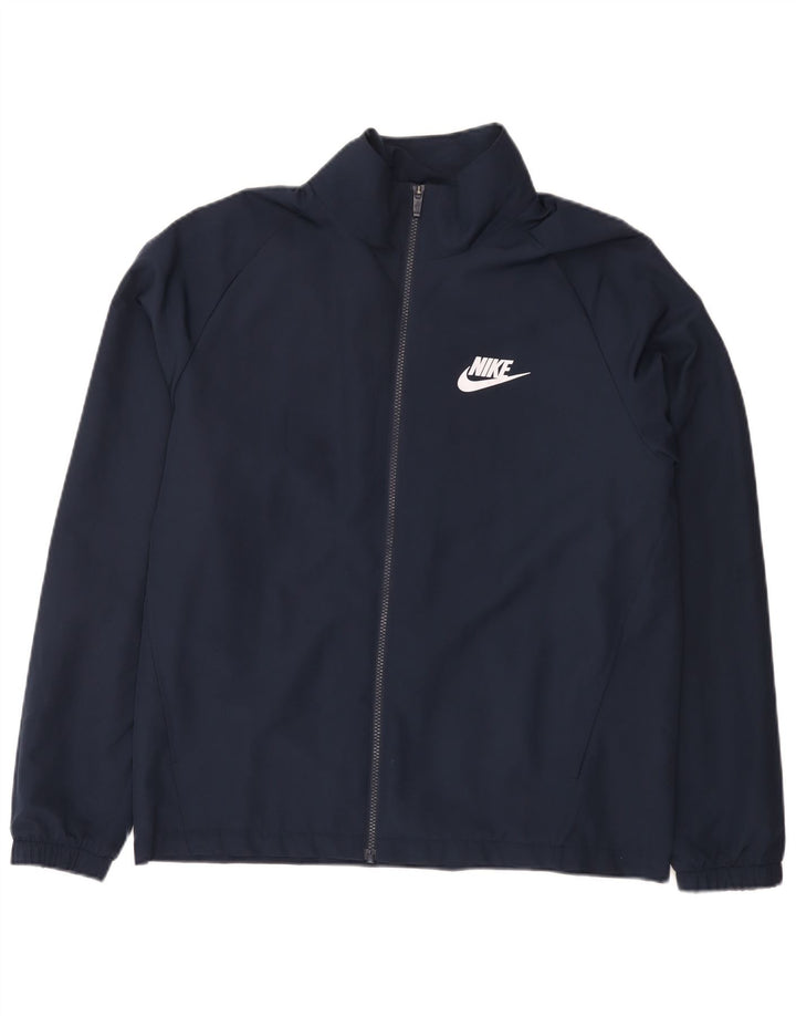Nike Mens Chándal Top Chaqueta Grande Azul Marino Poliéster Deportes