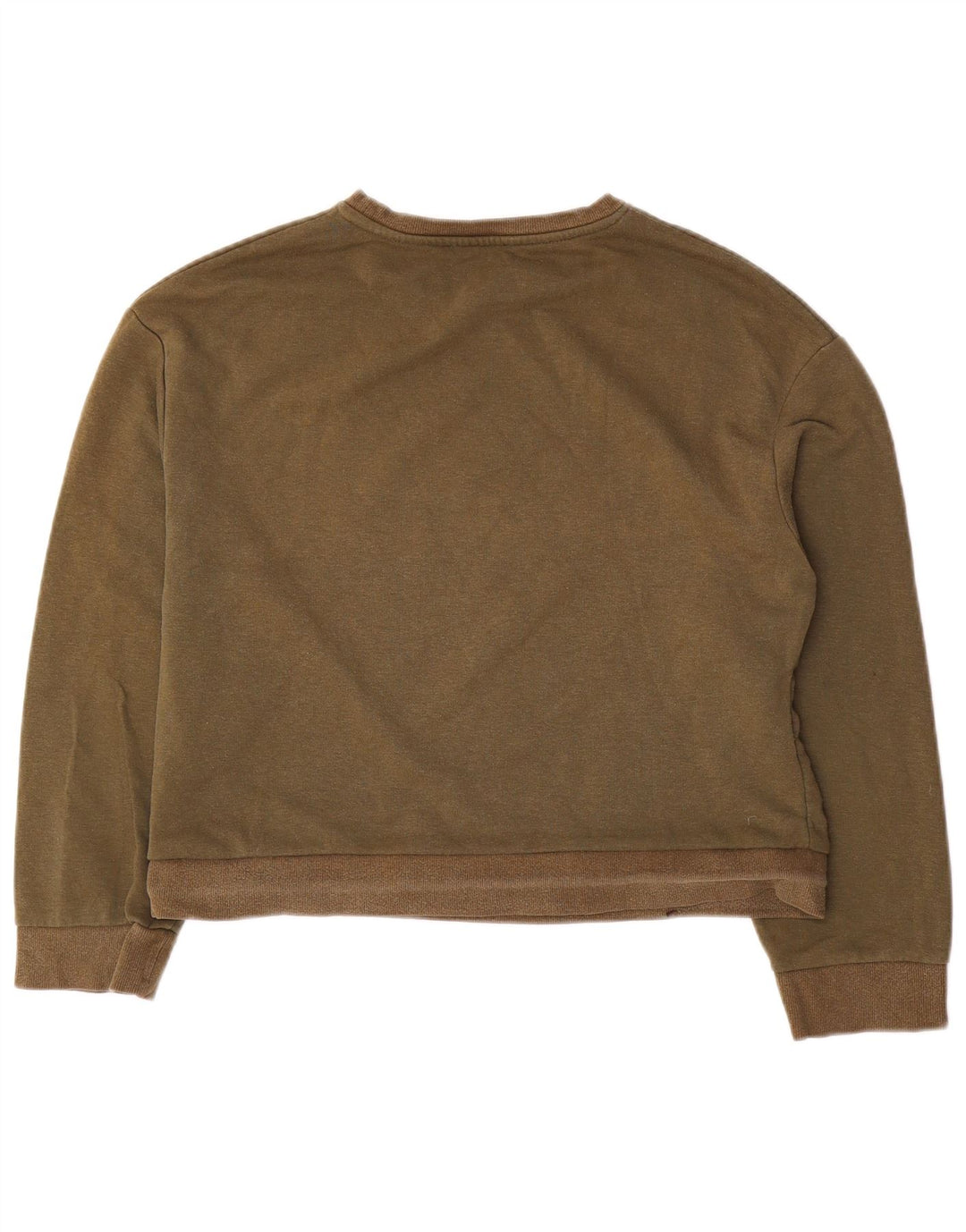 Zara Mujer Oversize Sudadera Jumper UK 10 Small Caqui Algodón