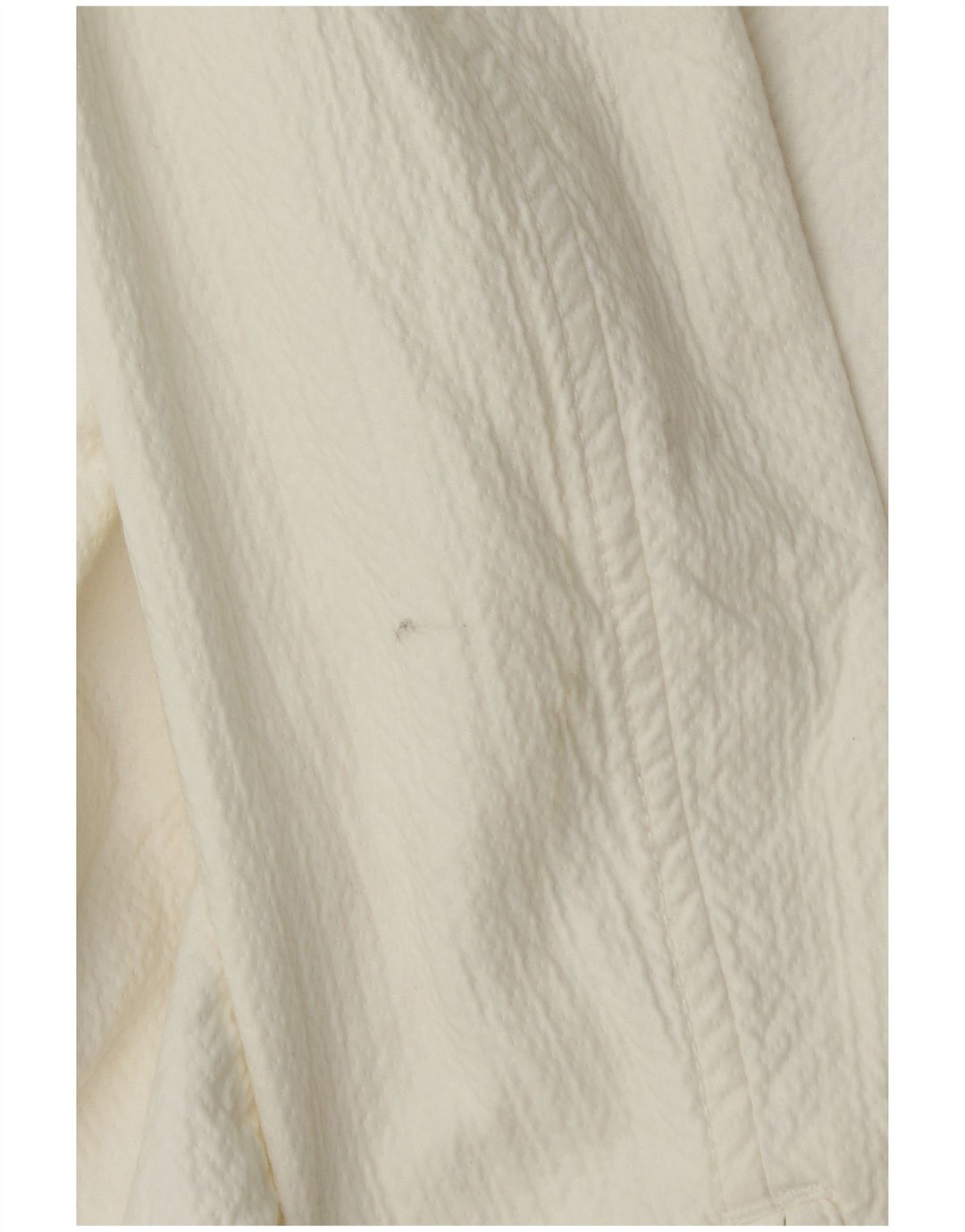 ZARA Chaqueta bomber corta extragrande para mujer Reino Unido 10 Small Off White Geométrico