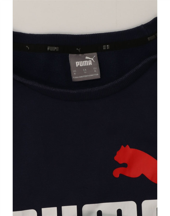 Puma Hombre Sudadera Gráfica Jumper XL Azul Marino