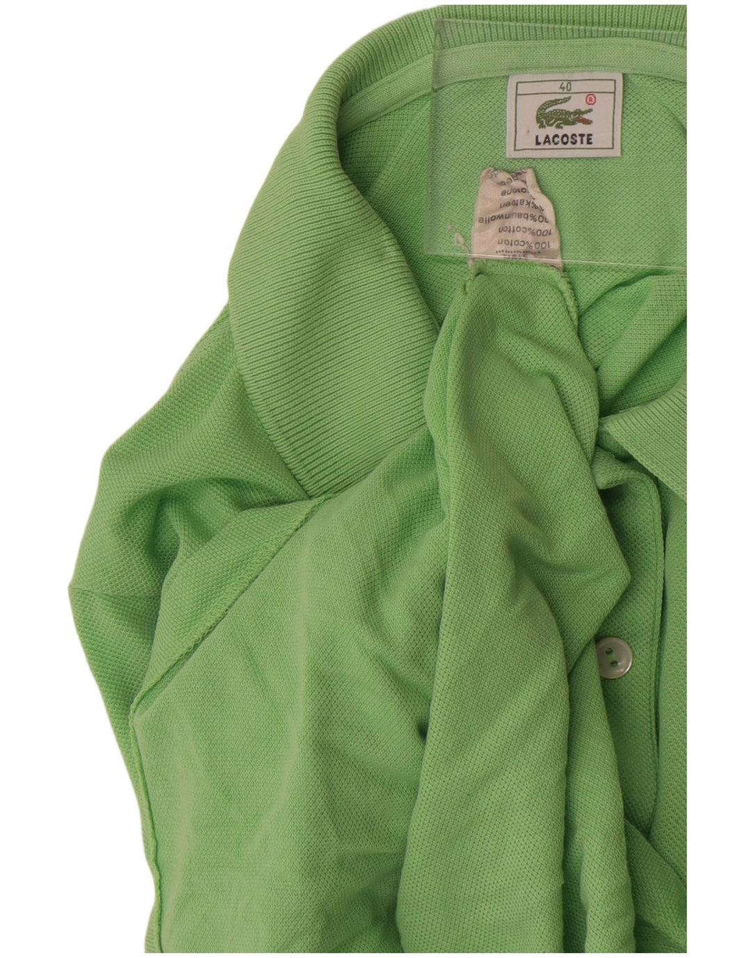 Polo corto para mujer Lacoste Talla 40 Algodón verde medio