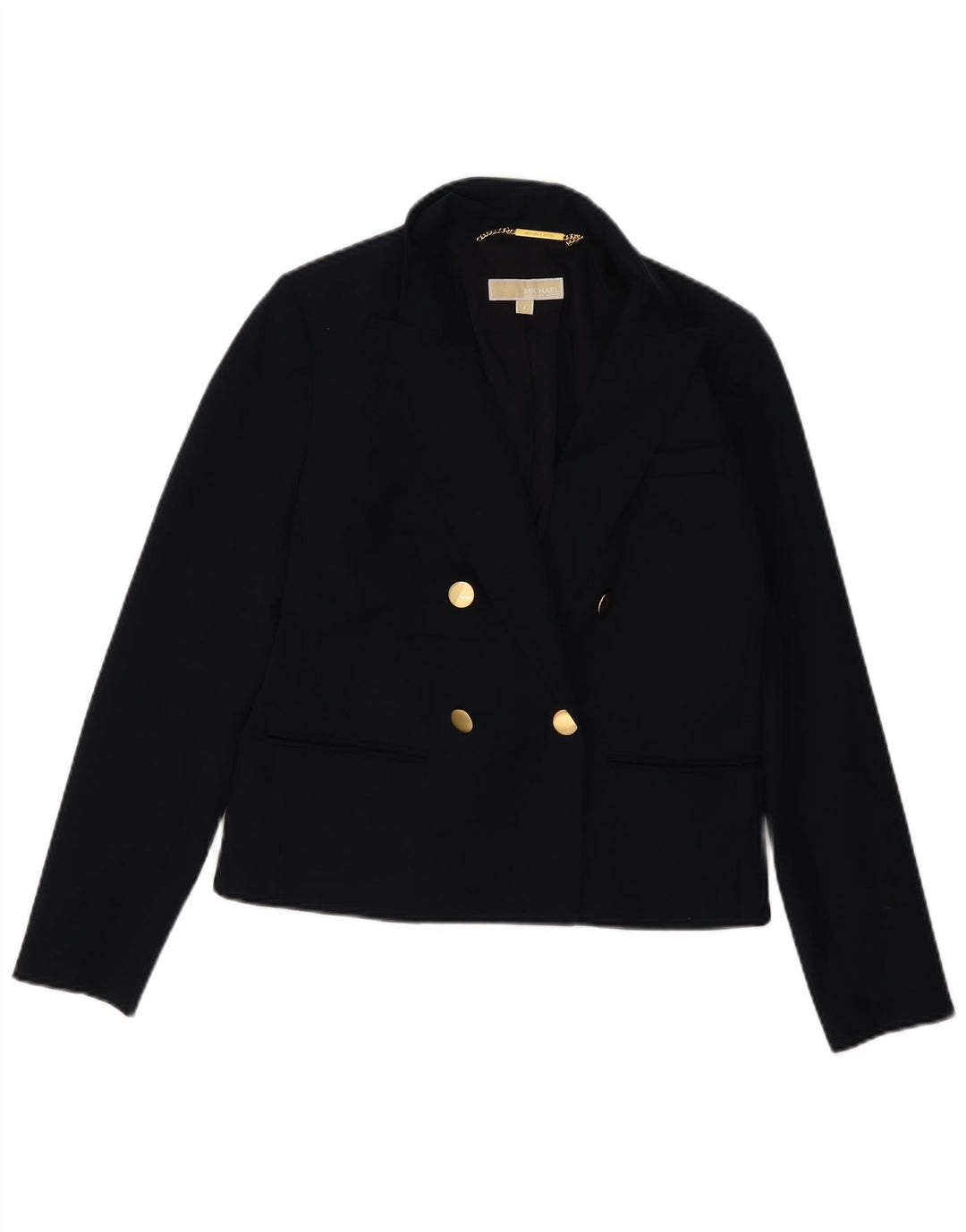 MICHAEL KORS Chaqueta blazer de doble botonadura para mujer US 8 Azul marino mediano