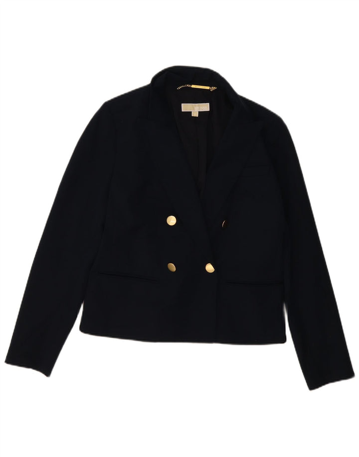 MICHAEL KORS Chaqueta blazer de doble botonadura para mujer US 8 Azul marino mediano