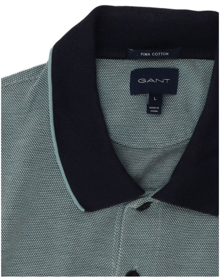 Gant Polo De Rugby Para Hombre Grande Azul Algodón