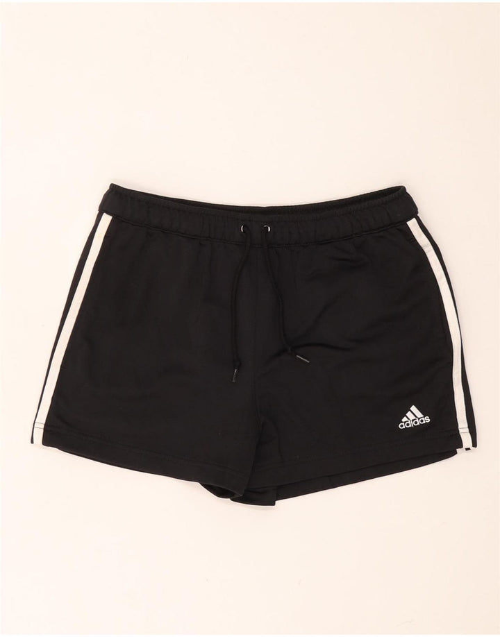 ADIDAS Pantalones cortos deportivos para mujer UK 10 Pequeño Poliéster negro
