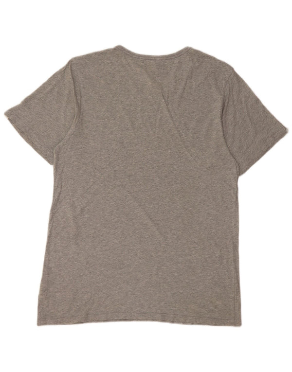 Quiksilver Camiseta con gráfico de ajuste regular para hombre Top de algodón gris medio