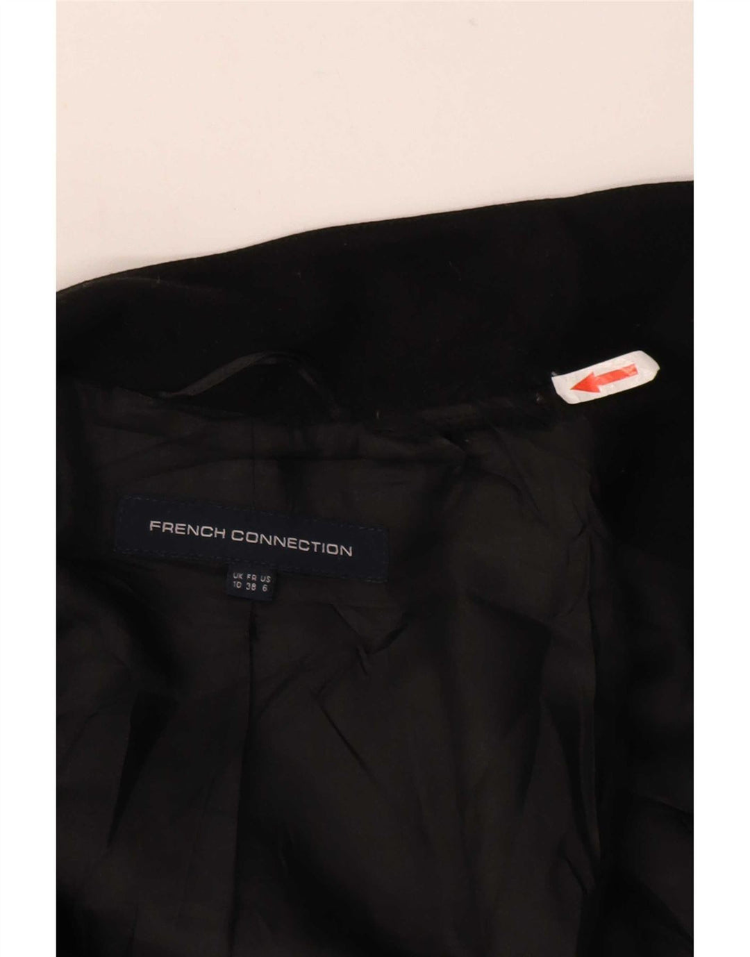 French Connection Chaqueta tipo blazer con doble botonadura para mujer UK 40 Small Negro