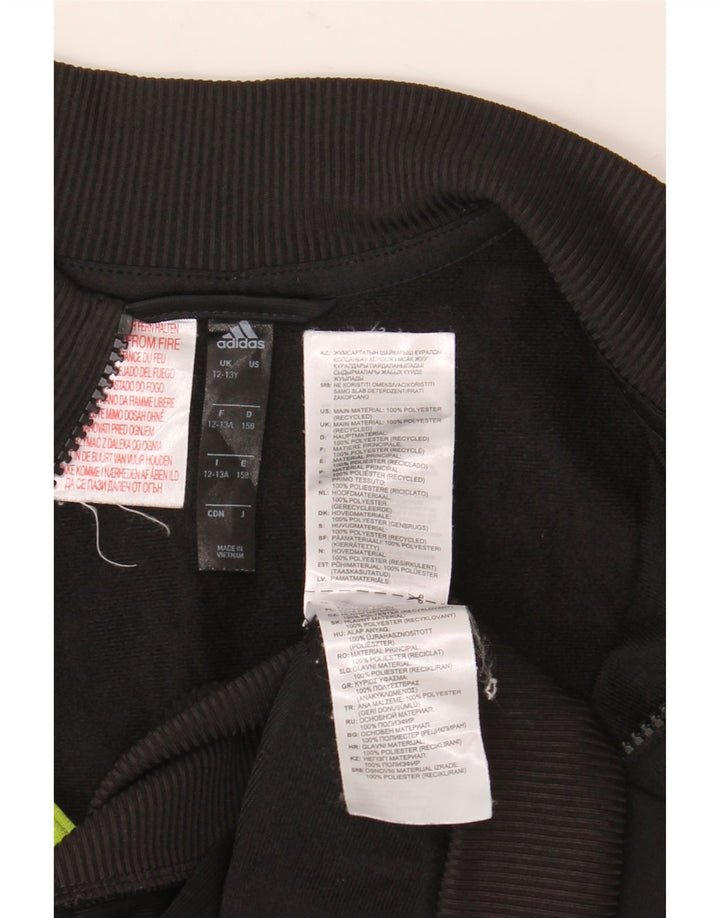 Adidas - Chaqueta de chándal para niño, 12-13 años, color negro, poliéster