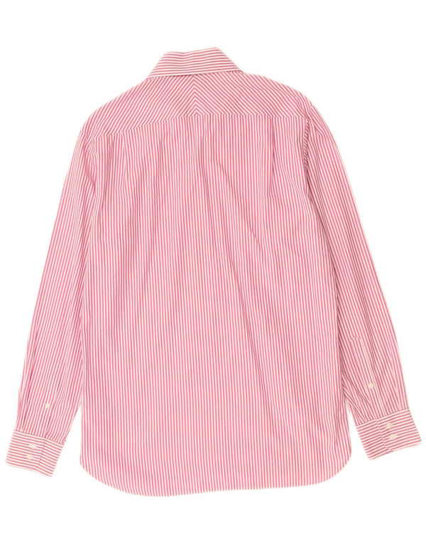 Camisa Reiss para hombre de algodón a rayas rosa grande