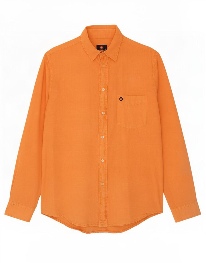 Murphy & Nye Camisa Hombre XL Algodón Naranja
