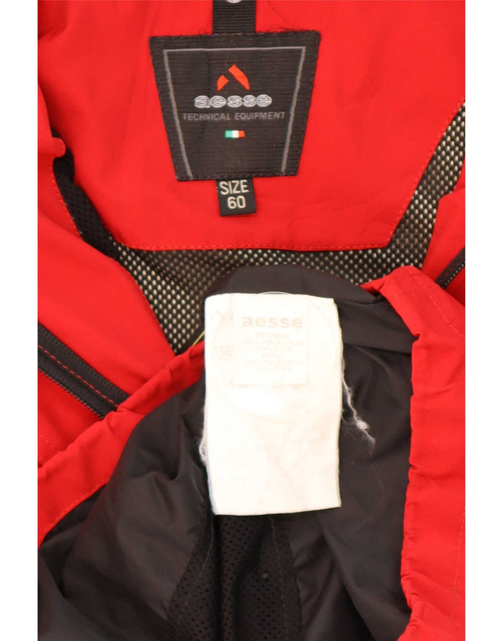Aesse Chaqueta impermeable con capucha para hombre IT 60 5XL Rojo