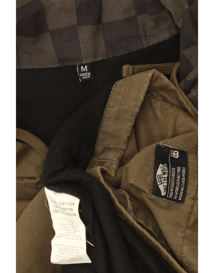 Vans Chaqueta utilitaria con capucha para hombre UK 38 Medium Khaki Geométrico