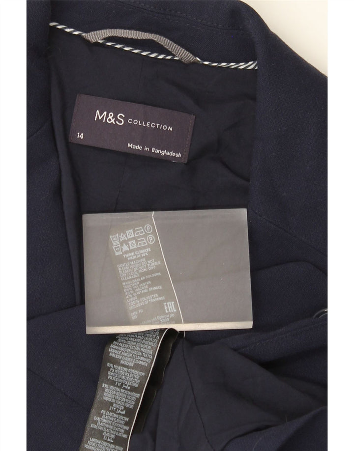 Marks & Spencer Chaqueta tipo blazer de 2 botones para mujer UK 44 Azul marino mediano