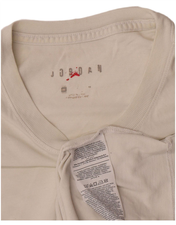 Jordan - Camiseta gráfica para hombre, parte superior de algodón blanco mediano