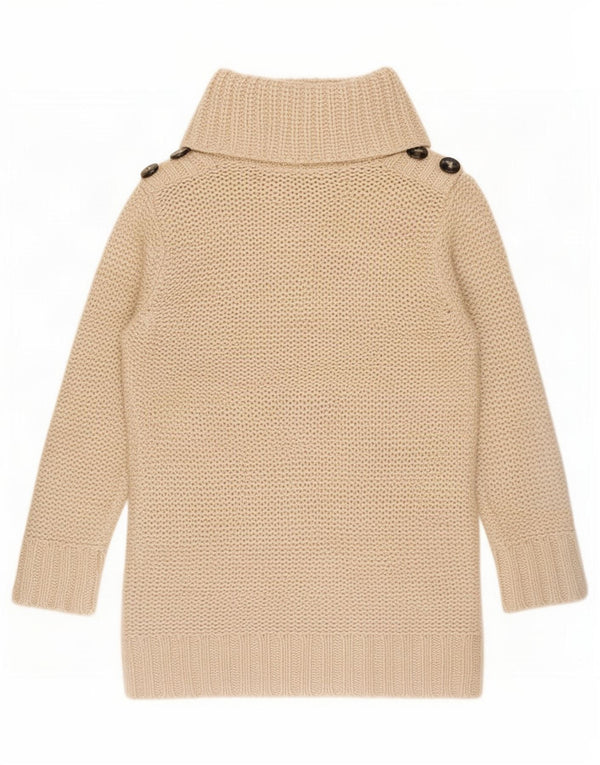 M&Co Suéter extragrande con cuello vuelto para mujer UK 10 Small Beige Acrílico