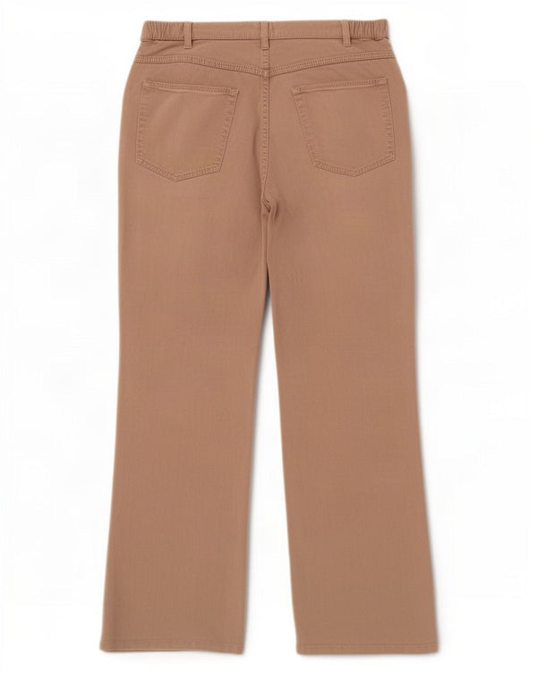 Marks & Spencer Pantalones Casuales Rectos para Mujer UK 40 Large W35 L29 Beige