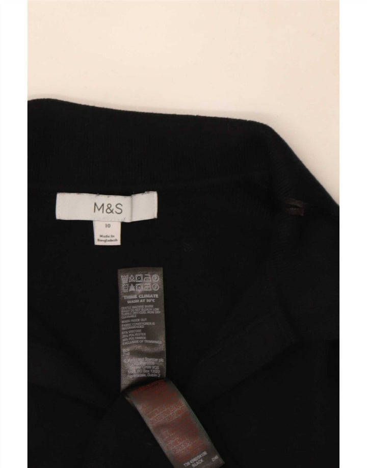 Marks & Spencer Vestido tipo jersey para mujer UK 10 Small Viscosa negra
