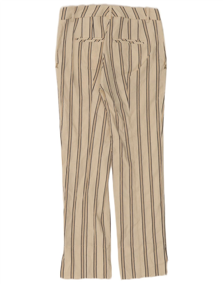 Patrizia Pepe Pantalón chino para mujer IT 42 Medium W28 L27 Lino blanco roto