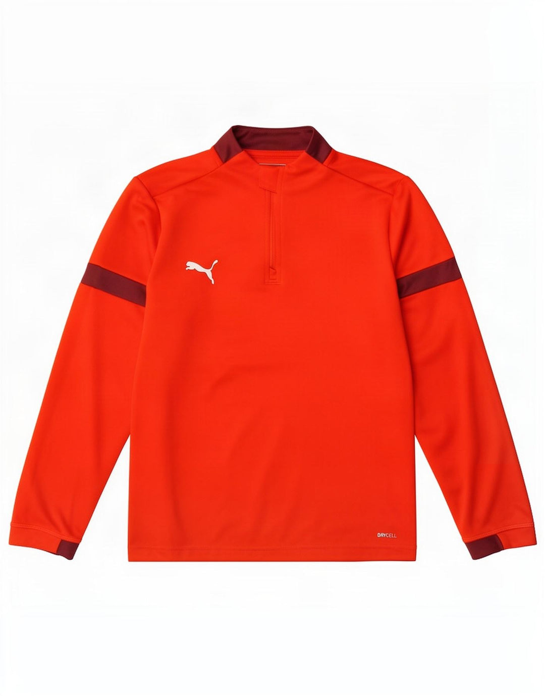 Puma - Chándal con cremallera y cuello para niños, color rojo, 11-12 años