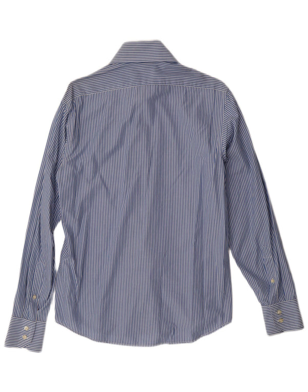 Camisa Hombre BENETTON Algodón Rayas Azul Medio