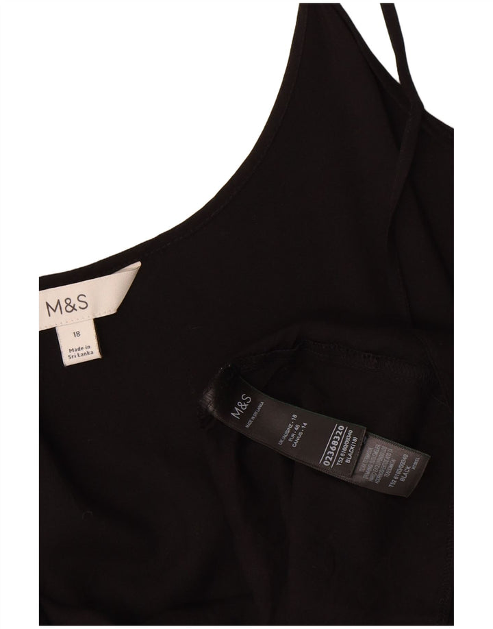 Marks & Spencer Vestido de verano para mujer UK 40 XL Viscosa negra