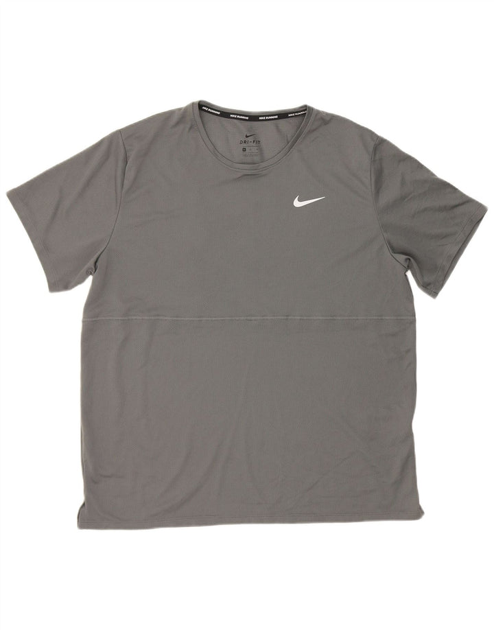 Camiseta Nike Dri Fit para hombre Top XL Gris Poliéster