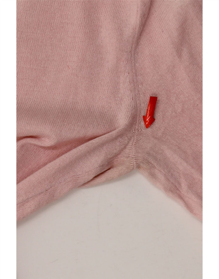Tommy Hilfiger Suéter con cuello en V para mujer UK 12 Medium Pink