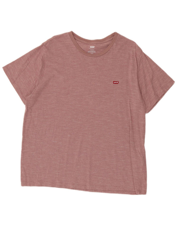 Levi's Camiseta estándar para hombre Top XL de algodón con rayas diplomáticas rosas