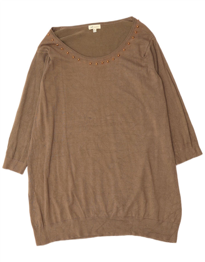 MARKS & SPENCER Vestido tipo jersey con autógrafo para mujer UK 40 XL Viscosa gris