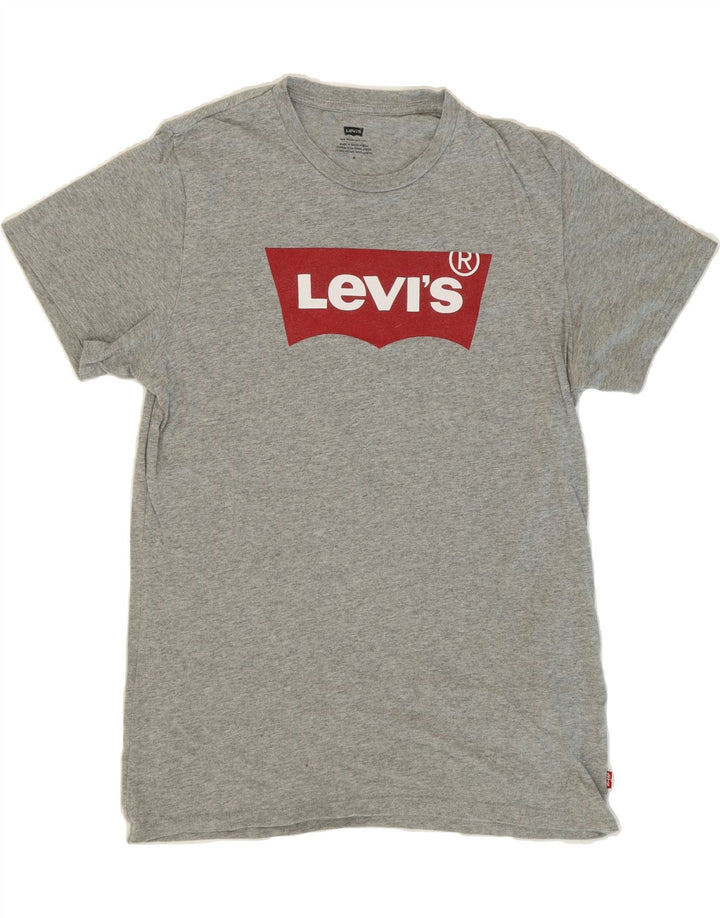 LEVI'S Mens Graphic T-Shirt Top Medium Grey Cotton Vintage Levi's and Second-Hand Levi's from Messina Hembry 