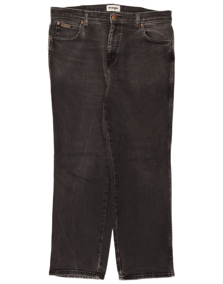 WRANGLER Vaqueros rectos Texas para hombre W36 L30 Algodón negro