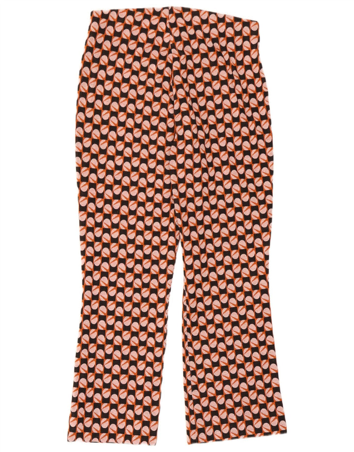 Zara Mujer Pantalón Casual Bootcut Grande W30 L26 Multicolor Geométrico