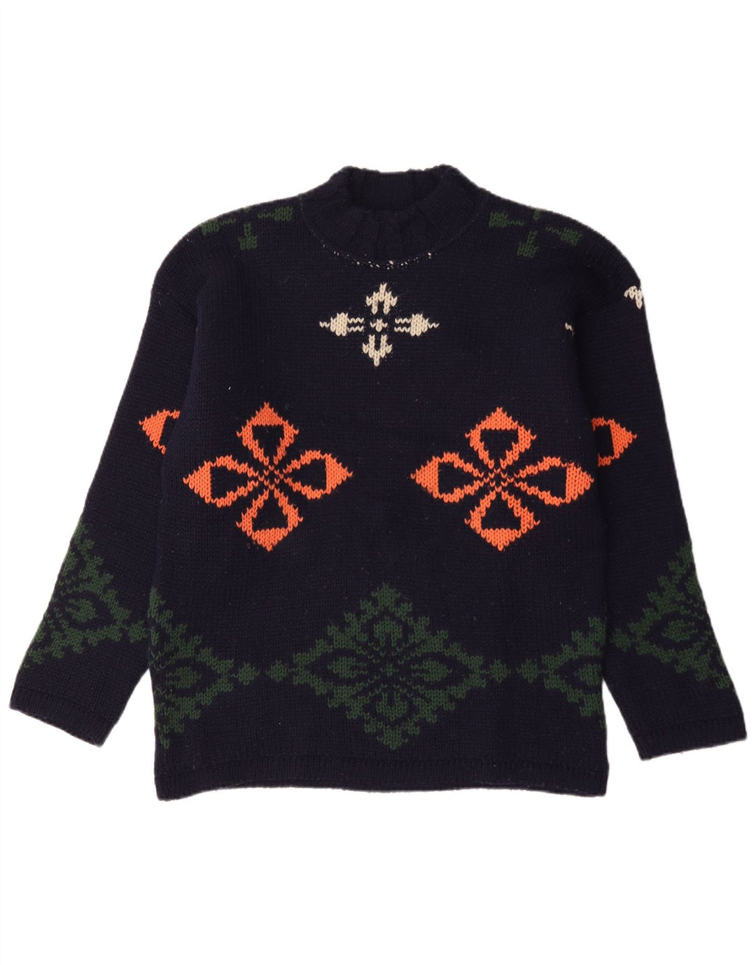 Foxhound - Jersey con cuello de tortuga para hombre, talla grande, color azul marino, floral