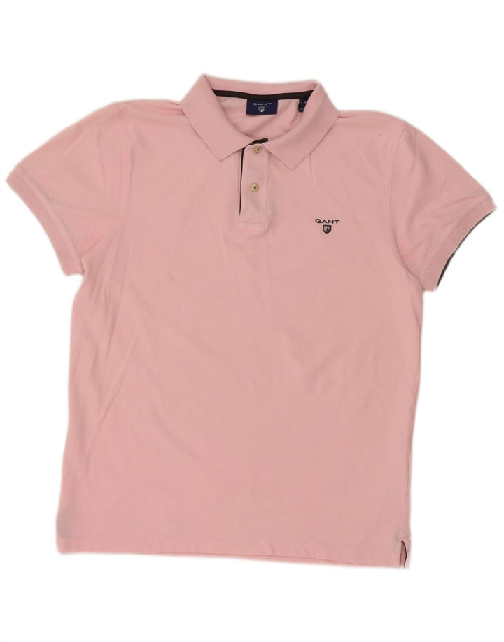 GANT Polo de hombre de algodón rosa medio