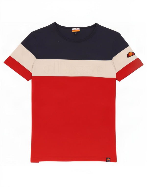 Ellesse Camiseta para Hombre Top XL Algodón Colorblock Multicolor