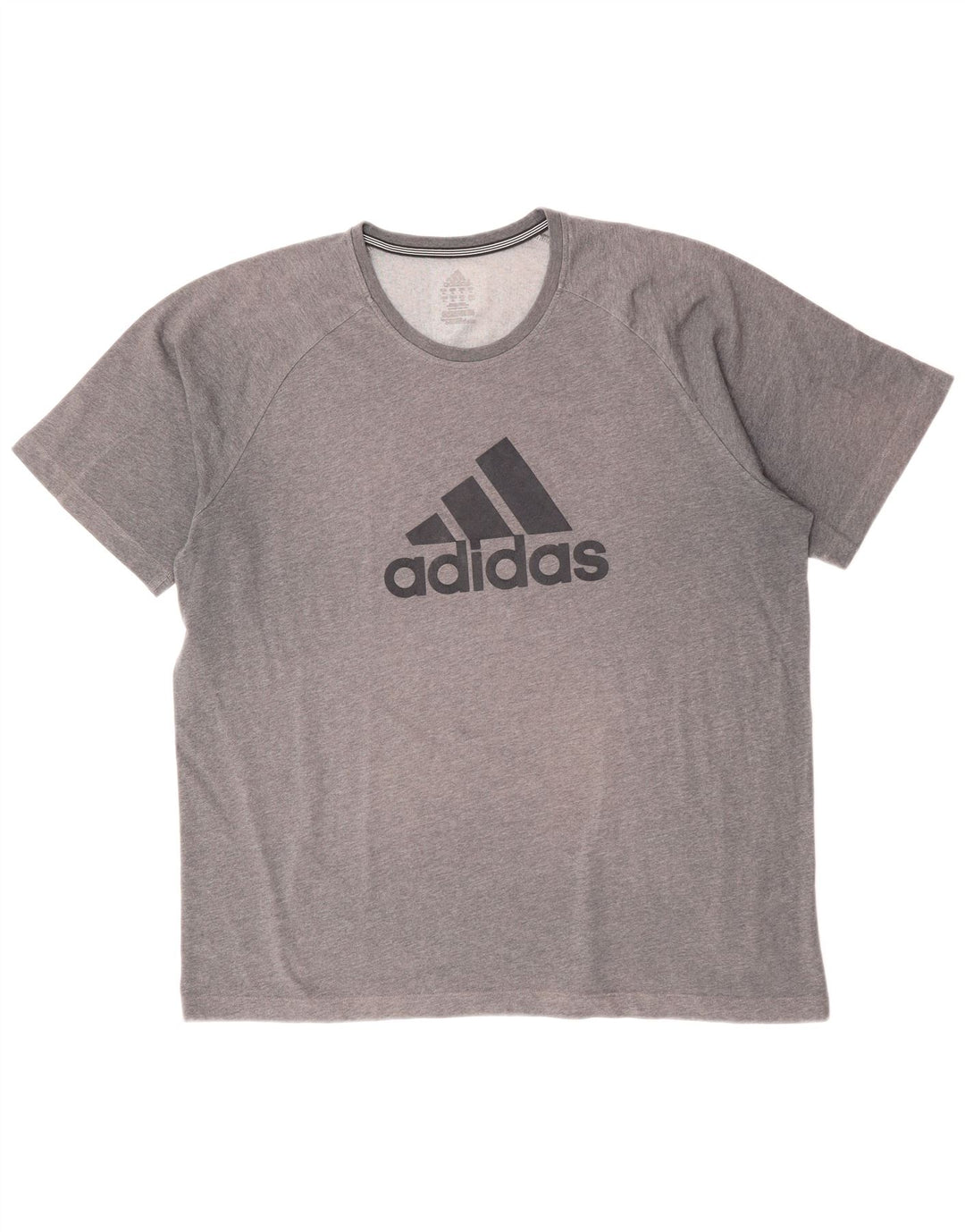 ADIDAS Camiseta gráfica Climalite para hombre Top XL Poliéster gris