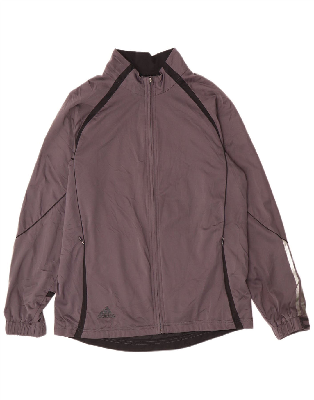 Adidas Hombre Chándal Top Chaqueta Gris Medio Poliéster Deportes