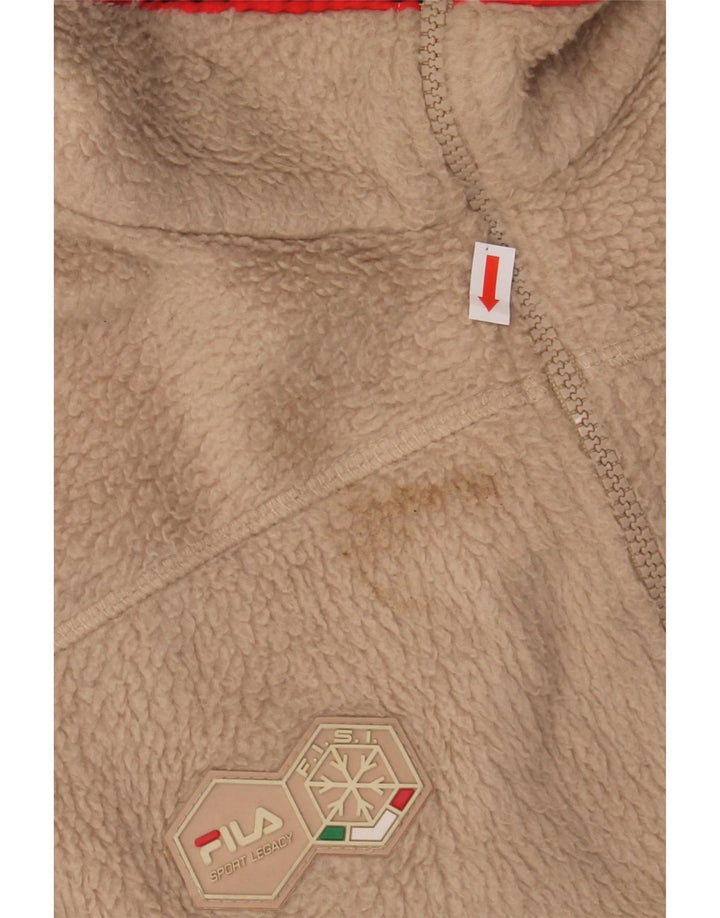 FILA Mens Fleece Jacket UK 42 XL Beige Polyester Vintage Fila and Second-Hand Fila from Messina Hembry 