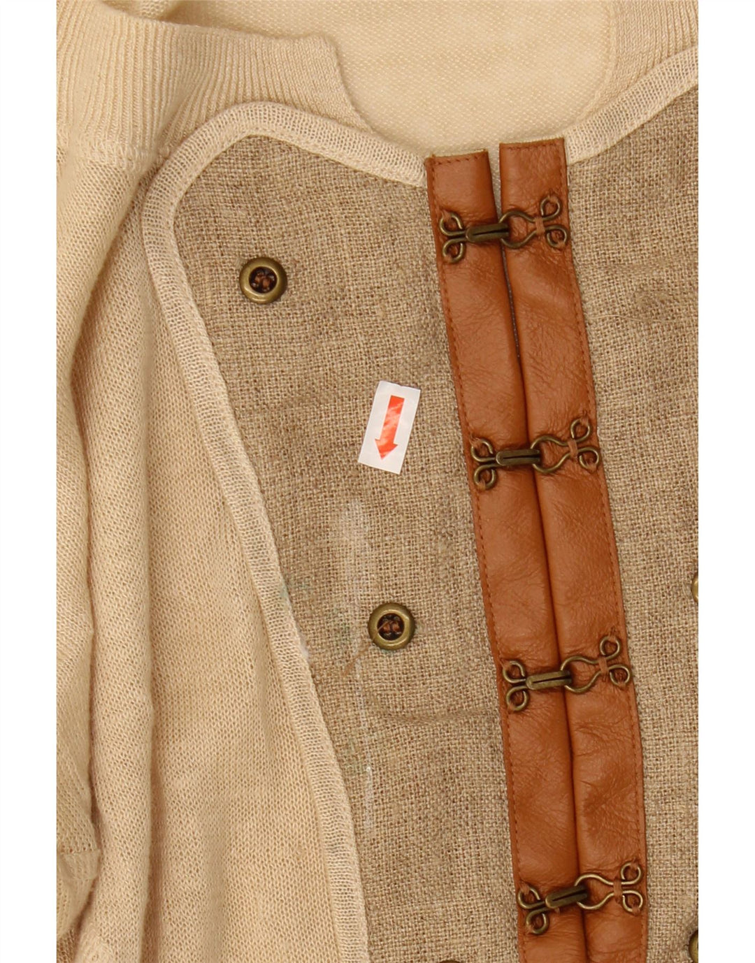 ALL SAINTS Suéter tipo jersey con cuello barco para mujer UK 12 Medium Beige Linen