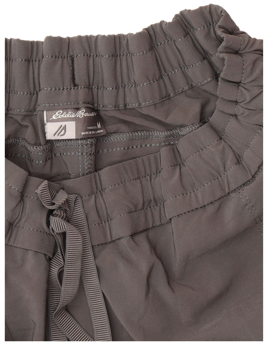 Eddie Bauer Pantalones Cargo Cortos para Mujer Medianos W30 L24 Poliéster Gris
